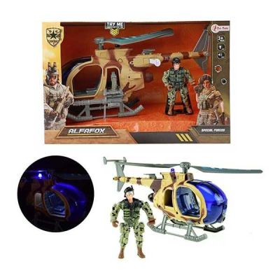 Elicopter Militar 27cm cu Sunete, Lumini si Soldat inclus Toi-Toys TT15611A BBJTT15611A_Initiala