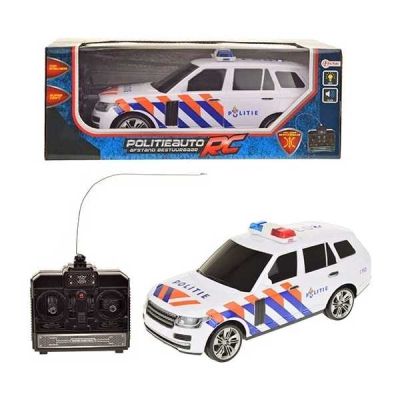 Masina de Politie cu Telecomanda, Sunete si Lumini Toi-Toys TT14071A BBJTT14071A_Alb