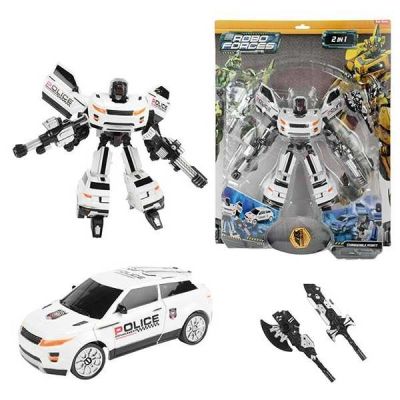 Robot Transformabil in Masina SUV Roboforces 20 cm Toi-Toys TT30087Z BBJTT30087Z_Alb