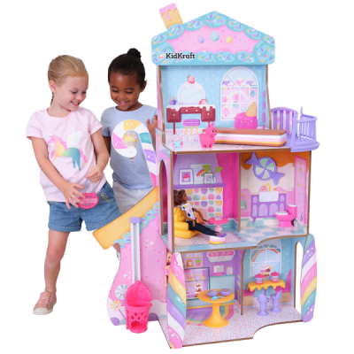 Casuta de joaca din lemn pentru papusi candy castle - okekk20242