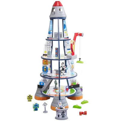 Set de joaca din lemn cu 5 nivele racheta - okekk63443