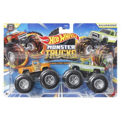 HOT WHEELS MONSTER TRUCK SET 2 MASINI SCARA 1 LA 64 HI-TAIL HAULER SI SILVERADO VIVMTFYJ64_HWN61
