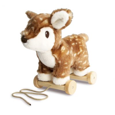 Little Bird Told Me - Willow Deer Pull Along Toy Cu Roti Detasabile, Pentru Copii Pjblb3114