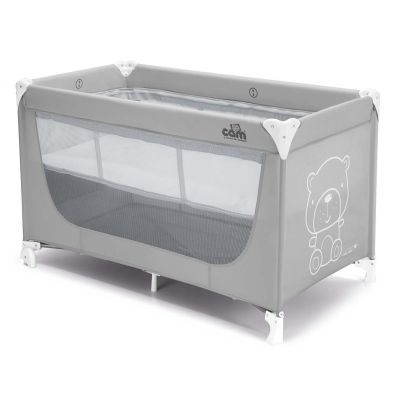 Patut Pliant Voiaj Ultraportabil Pentru Copii   Pisolino  , Usor De Transportat, Ideal Pentru Calatorii, Material Rezistent Cu Protectii Laterale Si Saltea Inclusa, Gri Pjb49081185