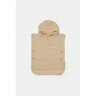 Prosop plaja - poncho copii din muselina absorbanta, Apricot, BabyCosy JEMBC-CSYM7056