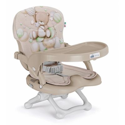 Scaun De Masa Cam   Smarty Pop, Inaltime Ajustabila, Varsta 6-36 Luni, Pliabil, Centura De Siguranta In 3 Puncte, Bej Pjb9323339