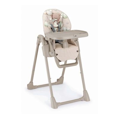 Scaun De Masa Multifunctional Pentru Bebelusi Si Copii, Cam   Pappananna, Inaltime Ajustabila, Varsta 6-36 Luni, Pliabil, Centura De Siguranta In 5 Puncte, Depozitare, Bej Pjb9225312