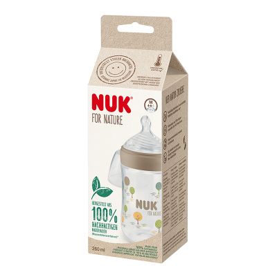 Biberon Nuk for Nature PP 260 ml, Control Temperatura, Tetina Silicon M, Crem ERFMAR-N9570
