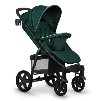 Lionelo - Carucior sport Annet Plus, De la nastere, Cu accesorii si capotina XXL reglabila, 0 - 22 Kg, Conform cu standardele europene de securitate EN1888-1 si EN1888-2, Verde BYNLO-ANNET_PLUS_GREEN_FOREST