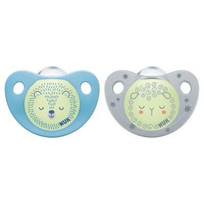 Suzeta Nuk Night-Day Silicon M2, 6-18 luni, Set 2 Bucati, Bleu ERFMAR-N5335
