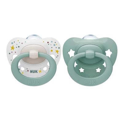 Suzeta Nuk Signature Silicon M1, 0-6 luni, Set 2 Bucati, Verde ERFMAR-N5304