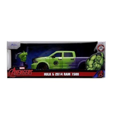 JADA MARVEL SET FIGURINA HULK SI MASINUTA METALICA RAM 1500 2014 SCARA 1:24 VIV253225029