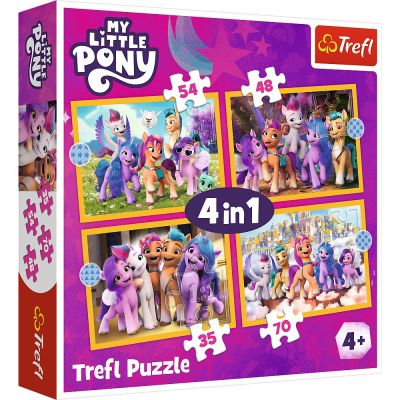 PUZZLE TREFL 4IN1 MY LITTLE PONY SA CUNOASTEM PONEII VIV34624