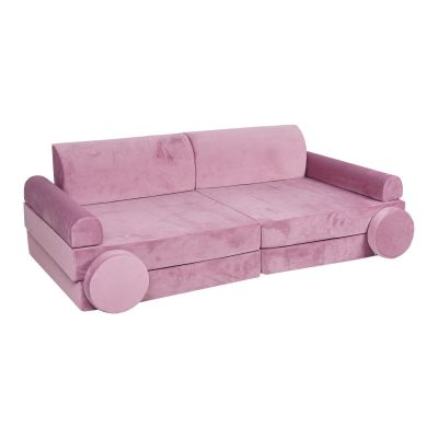 Playset Modular Canapea Premium Velvet Spuma ,   Roz Pjbsdp02ie