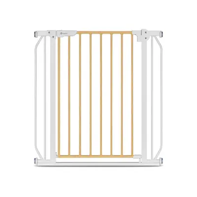 Lionelo - Poarta de siguranta prin presiune Truus Slim, 105 cm, Conform cu standardul europeane de securitate EN1930, Gri/Natur BYNLO-TRUUS_SLIM_WHITE_NATURAL