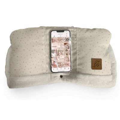 Manusi Calduroase Pentru Carucior Universal, Buzunar Special Pentru Acces Rapid La Telefon, Pentru Vremea Rece, Impermeabile, Inchidere Prin Capse, Bej Pjb80605198