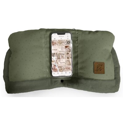 Manusi Calduroase Pentru Carucior Universal, Buzunar Special Pentru Acces Rapid La Telefon, Pentru Vremea Rece, Impermeabile, Inchidere Prin Capse, Khaki Pjb80605211