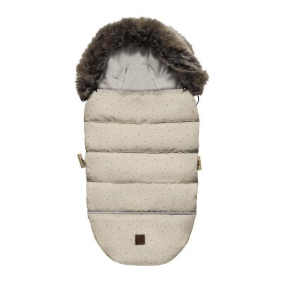 Sac De Dormit De Iarna Pentru Carucior Cu Centuri De Siguranta In 5 Puncte, Cu Blana Detasabila, Fermoare Laterale, Impermeabil Si Plus, Umplutura Fleece, 105x48cm, 0-36 Luni, Bej Pjb80605280