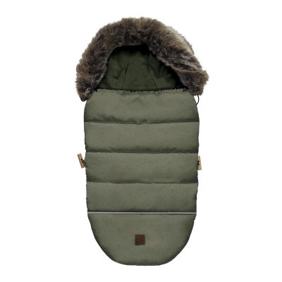 Sac De Dormit De Iarna Pentru Carucior Cu Centuri De Siguranta In 5 Puncte, Cu Blana Detasabila, Fermoare Laterale, Impermeabil Si Plus, Umplutura Fleece, 105x48cm, 0-36 Luni, Khaki Pjb80605303