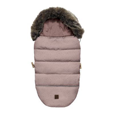 Sac De Dormit De Iarna Pentru Carucior Cu Centuri De Siguranta In 5 Puncte, Cu Blana Detasabila, Fermoare Laterale, Impermeabil Si Plus, Umplutura Fleece, 105x48cm, 0-36 Luni, Sepia Rose Pjb80605297