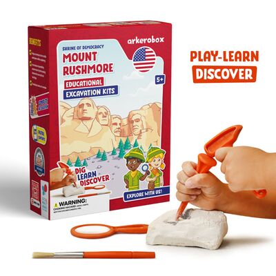 Arkerobox - Set arheologic educational si puzzle 3D, Mount Rushmore JEMARK2469
