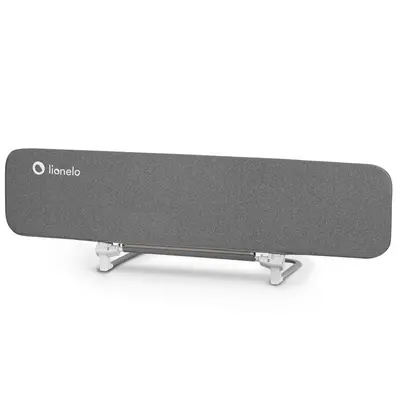 Bariera de protectie pentru pat, Lionelo, Lora XL, Pliabila, Sistem de blocare StandSafe, Geanta de transport inclusa, 150x46 cm, Conform cu BS 7972:2001+A1:2009, Gri BYNLO-LORA_XL_GREY_STONE