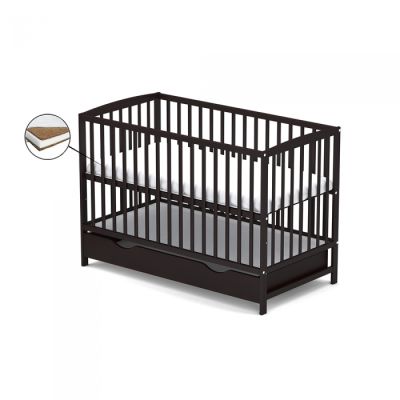 Patut cu sertar vessanti ares - wenge + saltea cocos 10 cm edeedipcsvaw_s10
