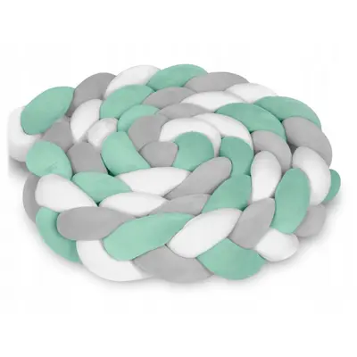 Protectie laterala pentru patut, impletita, 2 m, ricokids 722002 - mint edeedi722002