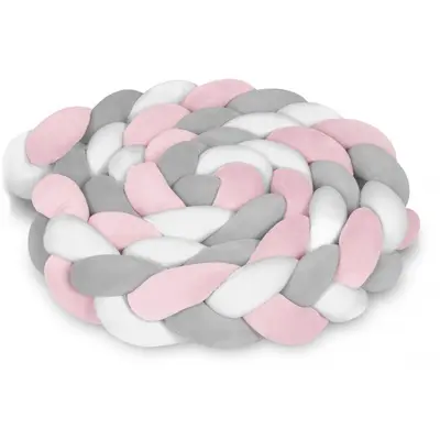 Protectie laterala pentru patut, impletita, 2 m, ricokids 722003 - roz edeedi722003