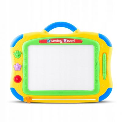 Tabla magnetica pentru desenat cu accesorii incluse ricokids 772101 - galben edeedi772101