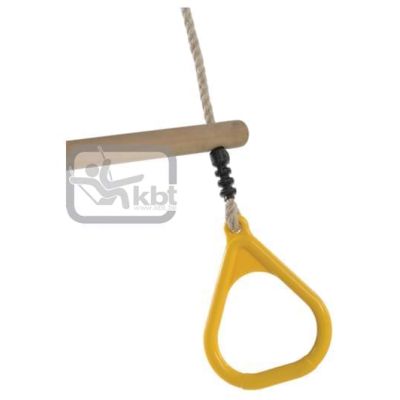 Trapez din lemn cu inele din plastic pp10, galben, 2,55 m kb220001003001