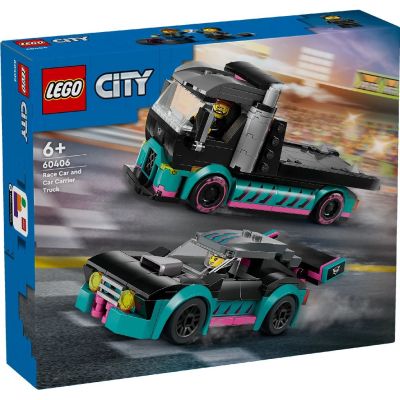 LEGO CITY MASINA DE CURSE SI CAMION TRANSPORTATOR DE MASINI 60406 VIVLEGO60406