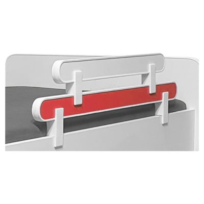 Paravan Detasabil Protectie Pat Copii - Alb/rosu 70 X 18 Cm - ASC-par-ar