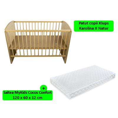 Patut Klups Karolina II Natur + Saltea 12 MyKids 00009502