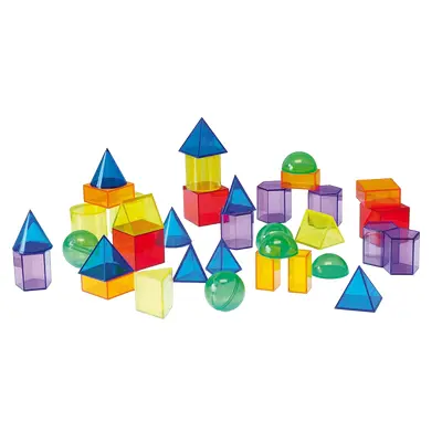 Set 36 corpuri geometrice translucide pentru tablete si mese luminoase - oketik73075