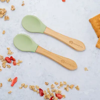 Set Lingurite din bambus, AppeKids - Raw Green KRTAK275695