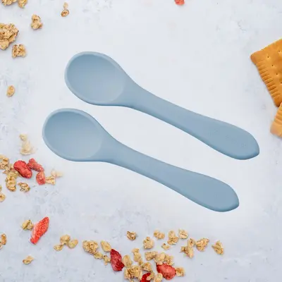 Set Lingurite din silicon, AppeKids - Aqua Blue KRTAK275534