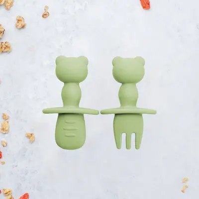 Set Tacamuri din silicon, AppeKids, The Little Bear - Bubble Beige KRTAK275596