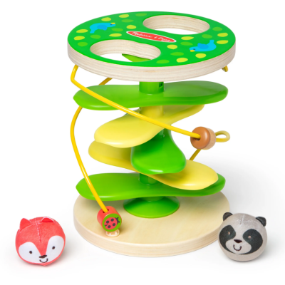 Centru de joaca pentru dezvoltarea motricitatii la bebe si toddler casuta din copac cu rollercoaster - okemd30735