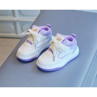 Adidasi albi cu insertii lila - Sport MBTX-637-2-sa51