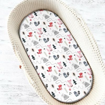 Cearceaf cu elastic, MimiNu, Pentru landou, carucior si cosulet, Dimensiune 80x35 cm, Din bumbac certificat Oeko Tex Standard 100, Design, Fox BYN6426972024747