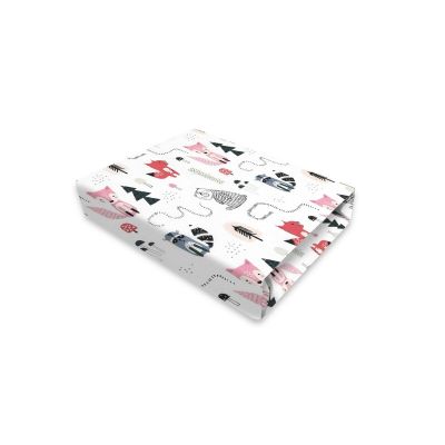 Cearceaf cu elastic, MimiNu, Pentru patut 140X70 cm, Din bumbac certificat Oeko Tex Standard 100, Design, Fox BYN6426972024686