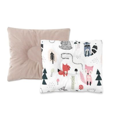 Perna bebelus, MimiNu, Profilata, Cu doua fete, Cu functie anti-soc, Pufoasa, Din catifea si bumbac, 23x26 cm, Materiale certificate Oeko Tex Standard 100, Velvet Fox BYN6426972024822