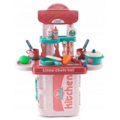 Bucatarie 3 in 1 cu accesorii incluse ricokids 772900 - roz edeedi772900