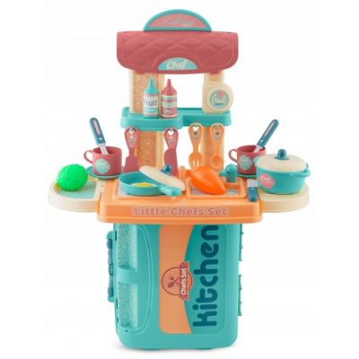 Bucatarie 3 in 1 cu accesorii incluse ricokids 772901 - turcoaz edeedi772901