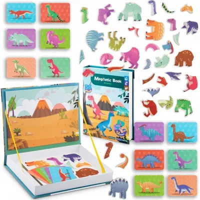 Carte magnetica tip puzzle lumea dinozaurilor ricokids rk-770 edeedi777000