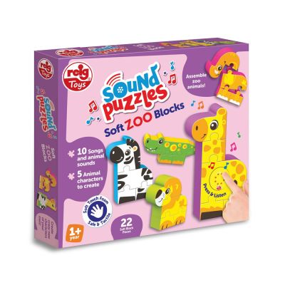 Puzzle blocks cu sunete - animale de la zoo rgrz6611