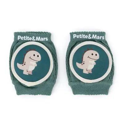 Genunchiere cu pernute, Petite&Mars, Cu elastic, Material respirabil, Stratul antiderapant, 13x10 cm, 6 luni+, Verde BYN522817