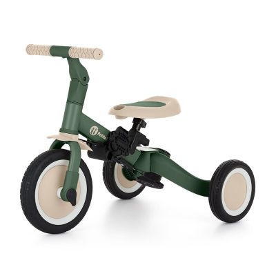 Tricicleta, Petite&Mars, Turbo, 5 in 1, Multifunctionala, Vehicul de impins, Bicicleta cu/fara pedale, Cu maner detasabil, Roti din cauciuc, Pana la 25 kg, 1.5-5 ani, Verde BYN613817