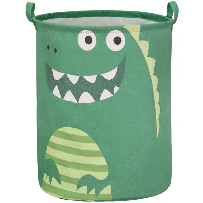 Cos Pliabil Pentru Jucarii, Rufe, Bumbac Canvas, Impermeabil, SIPO, 35x42 cm, Bumbac, 43l, Dino EKDBTC02